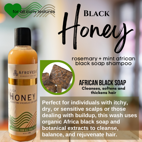 Black Honey Rosemary + Mint African Black Soap Shampoo 💚