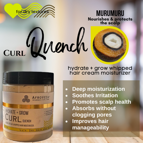 Curl Quench Hydrate + Grow Hair Cream Moisturizer